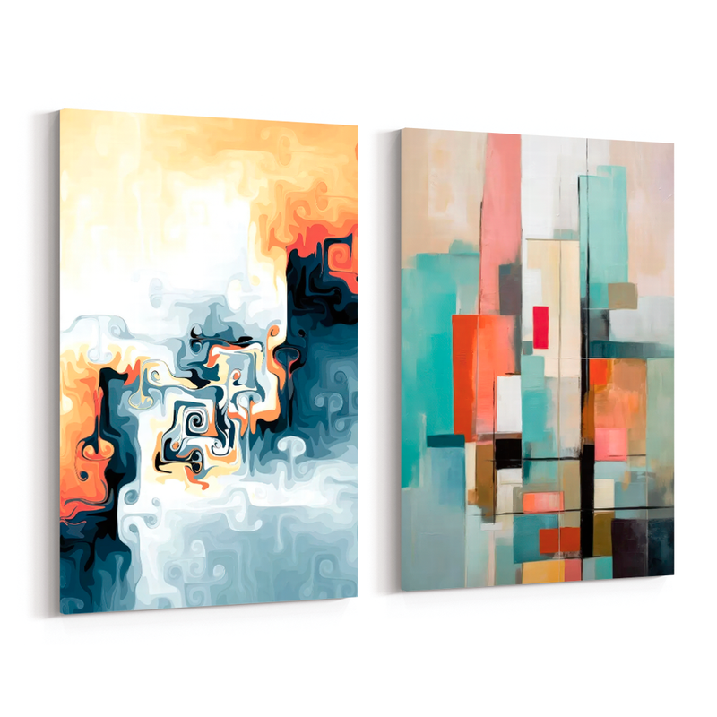 QUADRO CANVAS PINTURA ABSTRATA