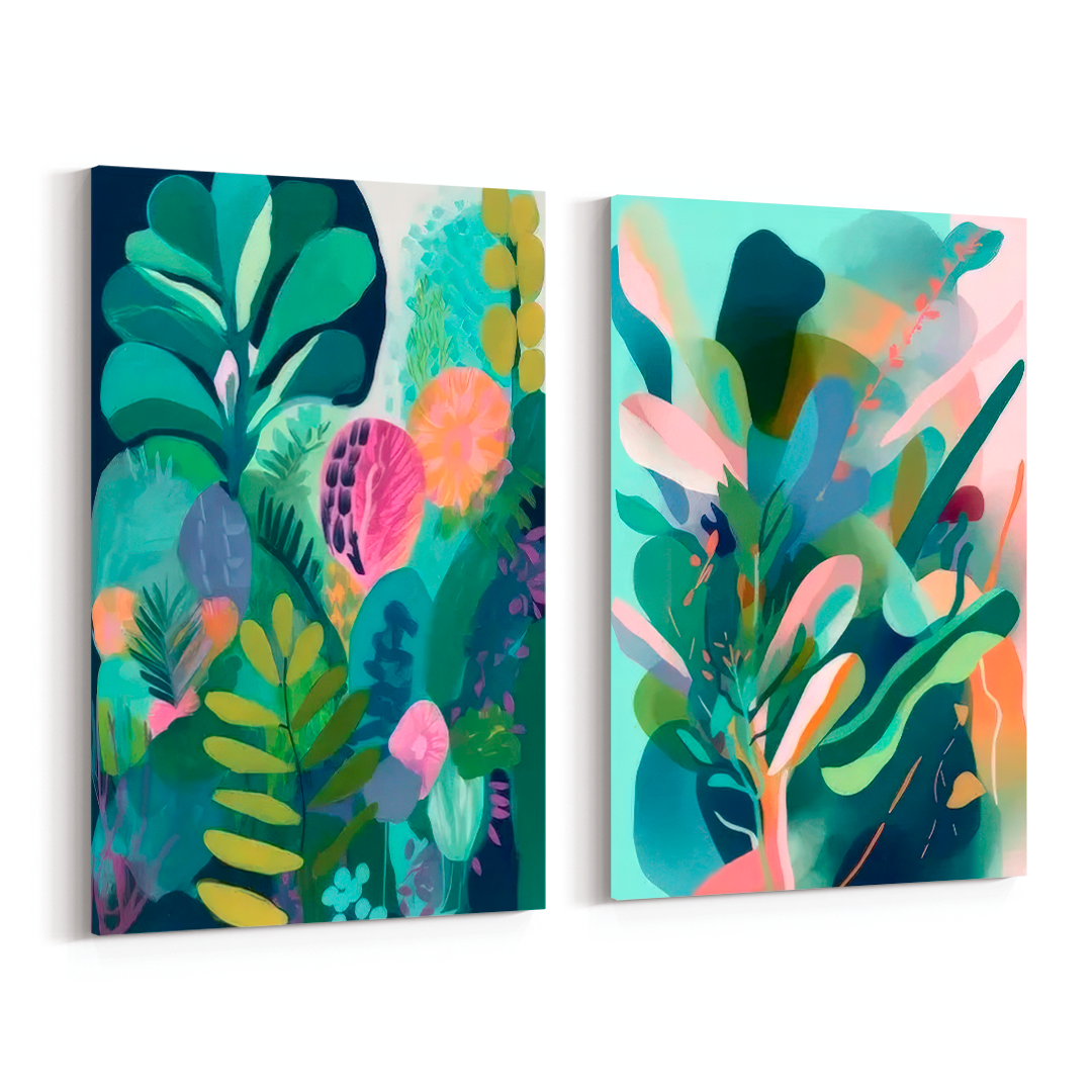 QUADRO CANVAS PLANTAS TROPICAIS