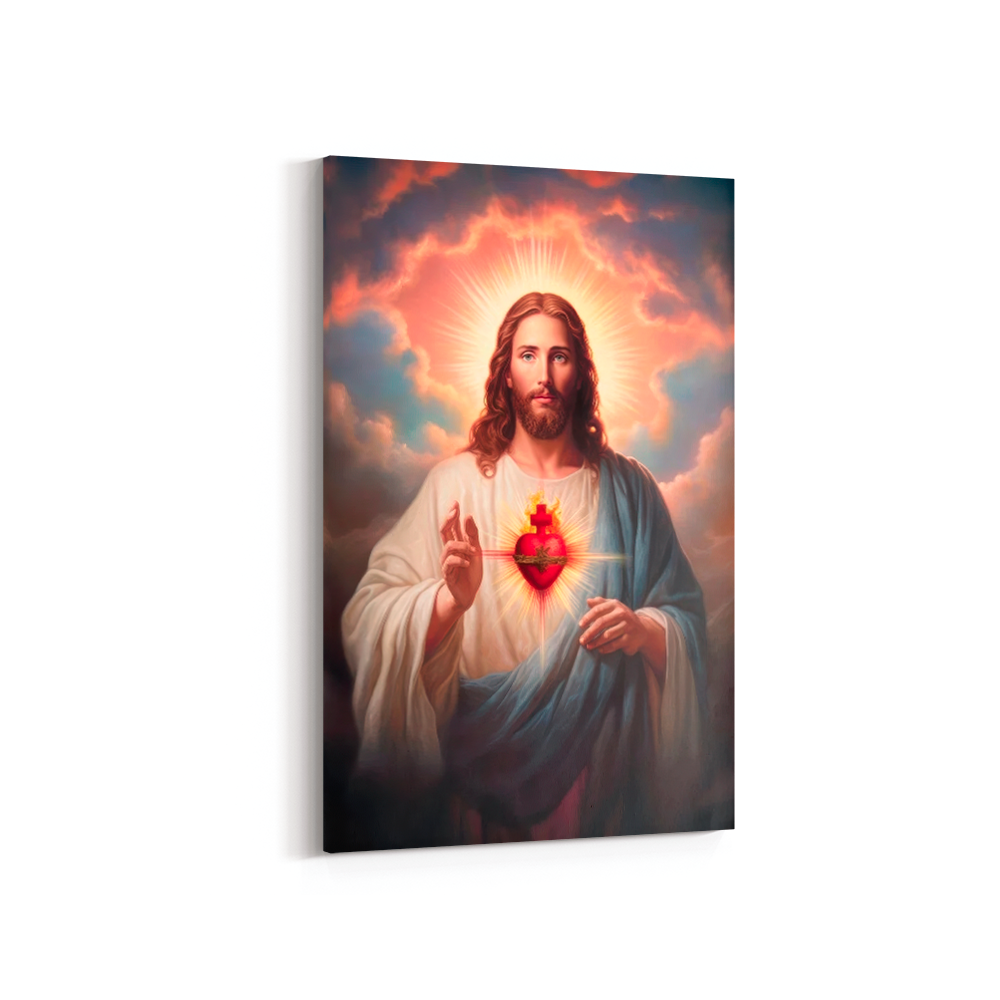 QUADRO CANVAS SAGRADO CORAÇÃO DE JESUS