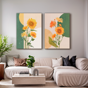 QUADRO CANVAS FLORES GIRASSOL