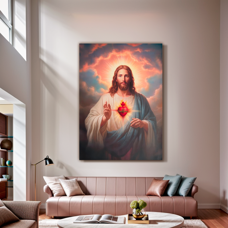 QUADRO CANVAS SAGRADO CORAÇÃO DE JESUS