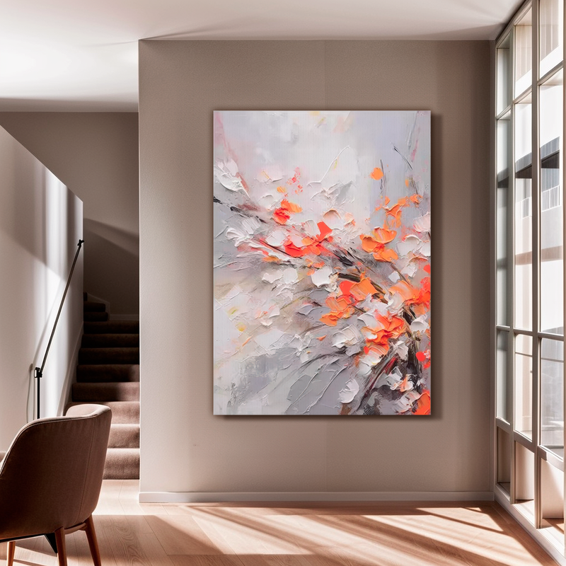 QUADRO CANVAS FLOR ABSTRATA