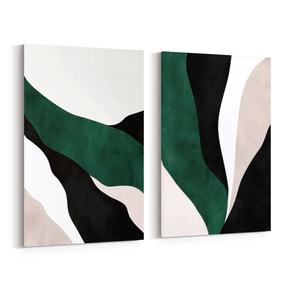 QUADRO CANVAS ABSTRATA VERDE